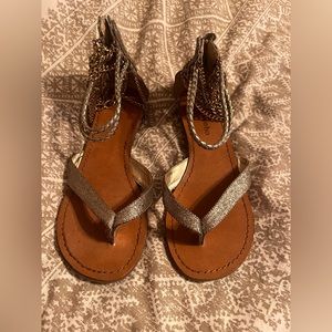 Chain ankle thong sandal